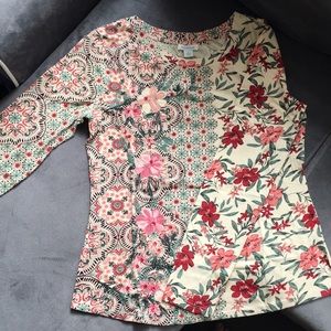 Floral Embroidered LS Top